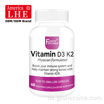 Shecome Vitamin D3 K2 Kapseln Knochenimmungesundheit